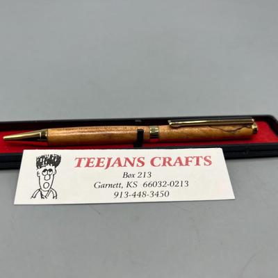 Handmade Spalted Maple Wooden Writing Pen by Tom Shaffer of Teejans Crafts