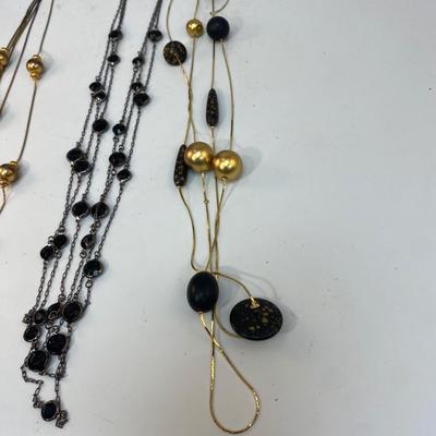 Lot of Three Extra Long Fashion Necklaces