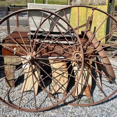Antique Hay Rake Wheels