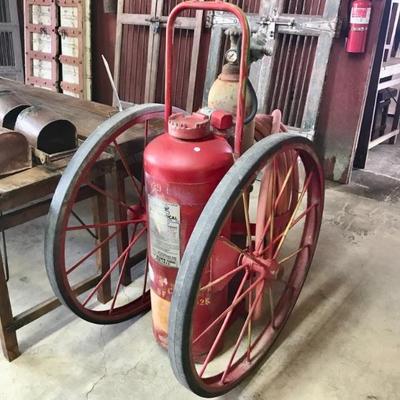 Antique Fire Extinguisher on Wheels