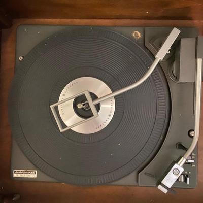 Vintage Mid-Century Modern General Electric Stereo Star console phonograph & radio