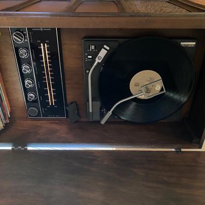 Vintage Mid-Century Modern General Electric Stereo Star console phonograph & radio