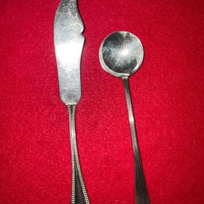 Sterling Silver Spoon And knife
