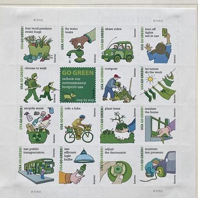 2011 Go Green stamp set of 16