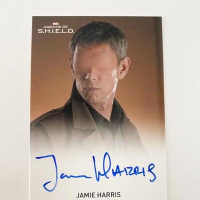 Agents of SHIELD Jamie Harris signed trading card