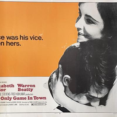 The Only Game in Town 1970 vintage movie poster