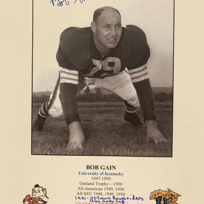 Cleveland Browns Bob Gain signed photo