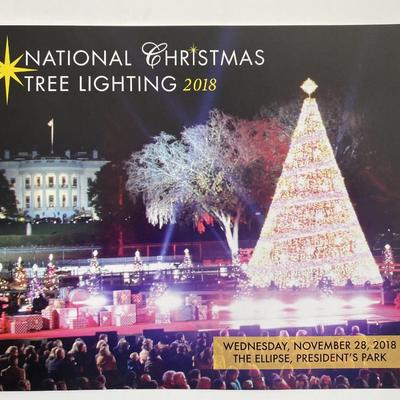 National Christmas Tree Lighting 2018 unsigned booklet