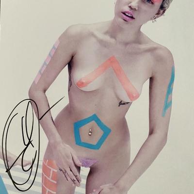 Miley Cyrus signed photo