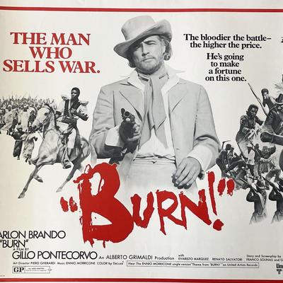 Burn! 1969 vintage movie poster