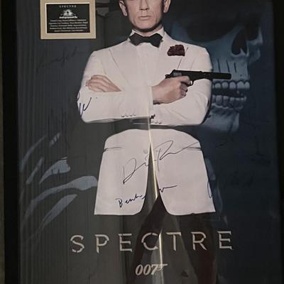 Spectre cast signed movie poster