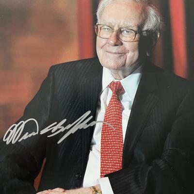 Warren Buffett signed photo