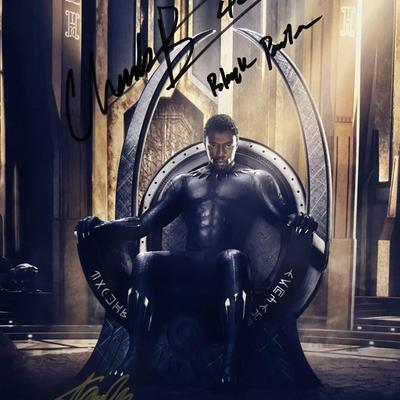 Black Panther cast signed photo