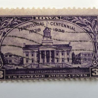 1938 3Â¢ Iowa Territory Centennial Stamp