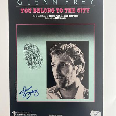 You Belong to the City Glenn Frey signed sheet music