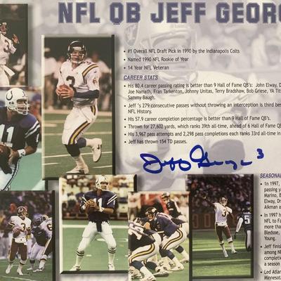 NFL Quarterback Jeff George signed photo