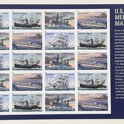 2011 US Merchant Marine stamp set of 20