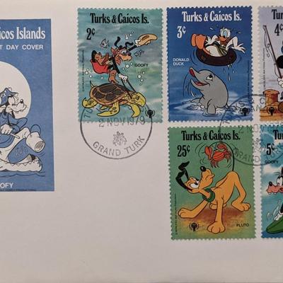 Turks & Caicos 1979 Disney Characters  First Day Cover