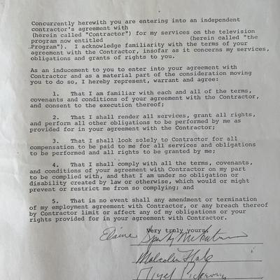 Spanky and Our Gang signed contract 