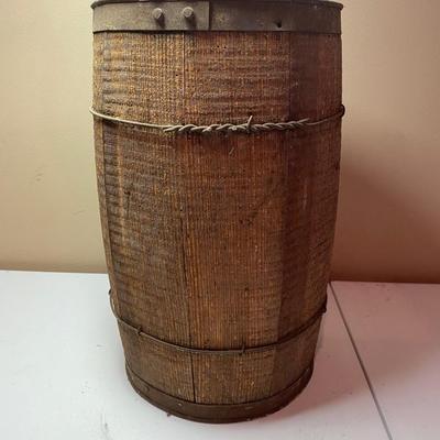 Old wooden barrel