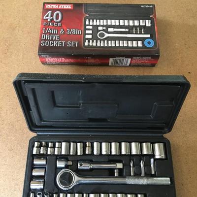 Ultra Steel 40-piece, 1/4" & 1/2" Drive Socket set