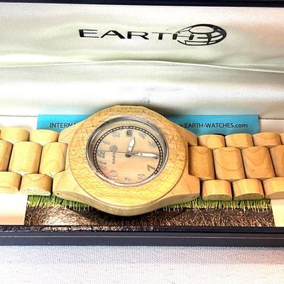 1230 New in Box Earth Wooden Watch
