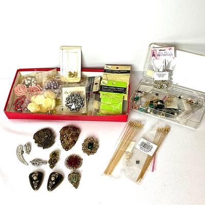 1231 Lot of Vintage Shoe Clips and Stick Pins