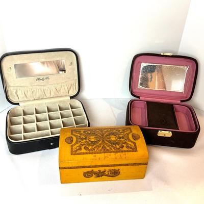 1234 Lot of Three Jewelry Boxes