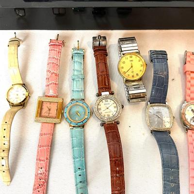 1237 Lot of Women's Michael Kors Watches with Display Case
