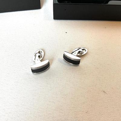 1239 Jan Leslie Black Onyx and Silver Men's Jewelry Lot