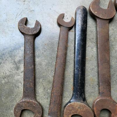 Lot of (6) Snap-On Goex Old School Open end Wrenches
