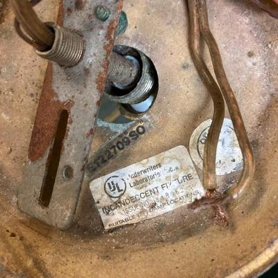 Vintage brass outdoor lamp