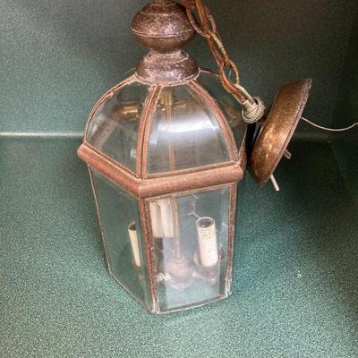 Vintage brass outdoor lamp