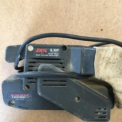 SKIL belt sander, 3/4 HP, 3" x 18" belt