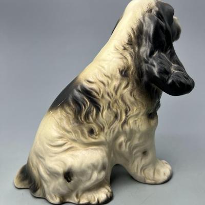 Vintage Porcelain Cocker Spaniel Sitting Dog Figurine