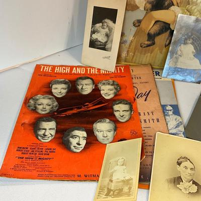 1251 Lot of Vintage Traveling Post Cards, Pictures, Sheet Music