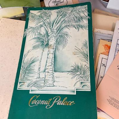1253 vintage Menu Lot