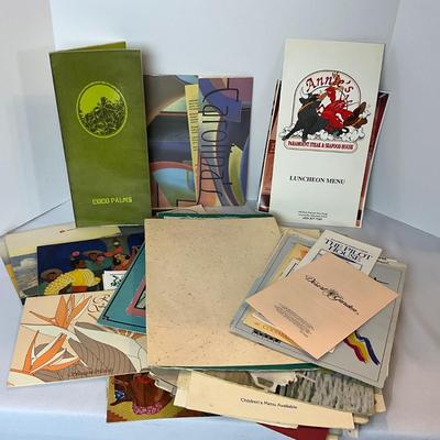 1253 vintage Menu Lot