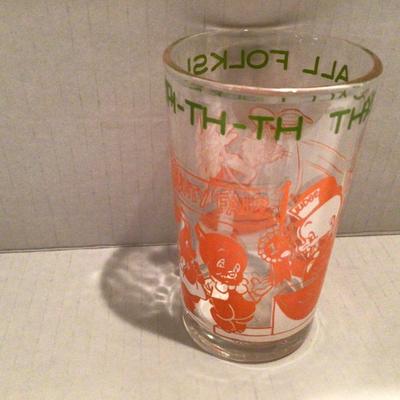 1350 â€œThatâ€™s All Folksâ€ Cartoon Juice Glass Tweety