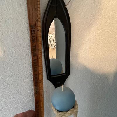 Small Arch Mirror With Candle Holder