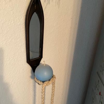 Small Arch Mirror With Candle Holder