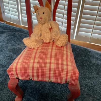 Small Stuffed Doll Chair And Bear