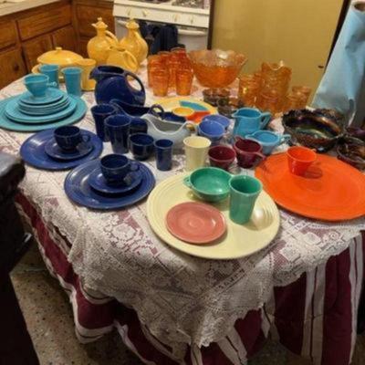 fiesta and Harlequin 1940s & 50s Original Colors 
Excellent cond
CHOP PLATES SOLD  as well as a few turq pieces