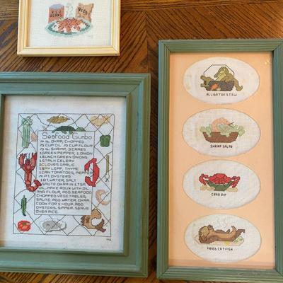 Lot of 3 Framed Crosstitch
