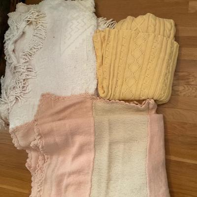 Vintage Cotton And Wool Blankets
