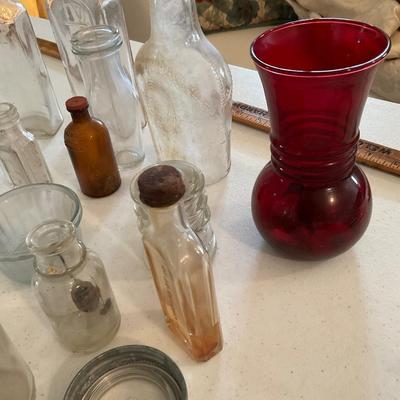 Antique Bottles And Jar Lids