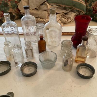 Antique Bottles And Jar Lids