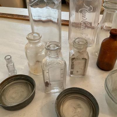 Antique Bottles And Jar Lids