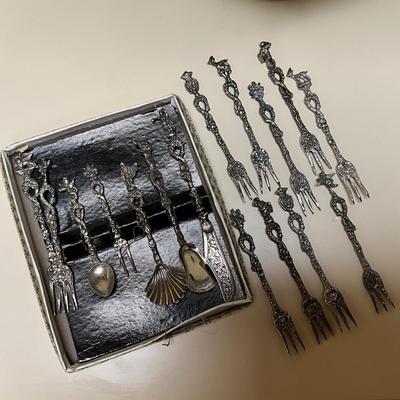 1342 Italian Silver Plate Cocktail Forks