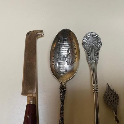 1344 Souvenir Spoons Sterling & Silver Plate